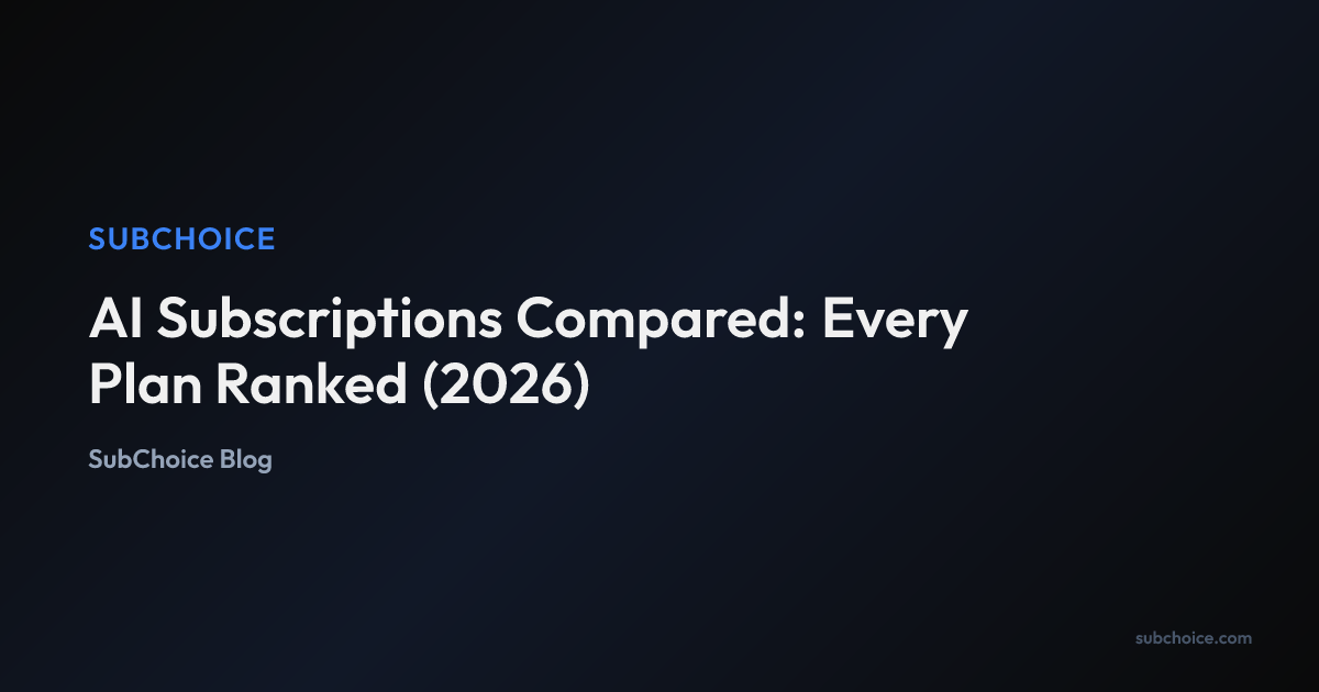 Cover image for AI Subscriptions Compared: Every Plan Ranked (2026)