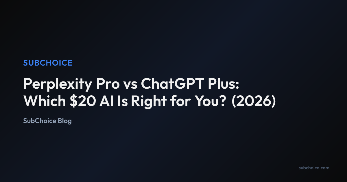 Cover image for Perplexity Pro vs ChatGPT Plus: Which $20 AI Is Right for You? (2026)